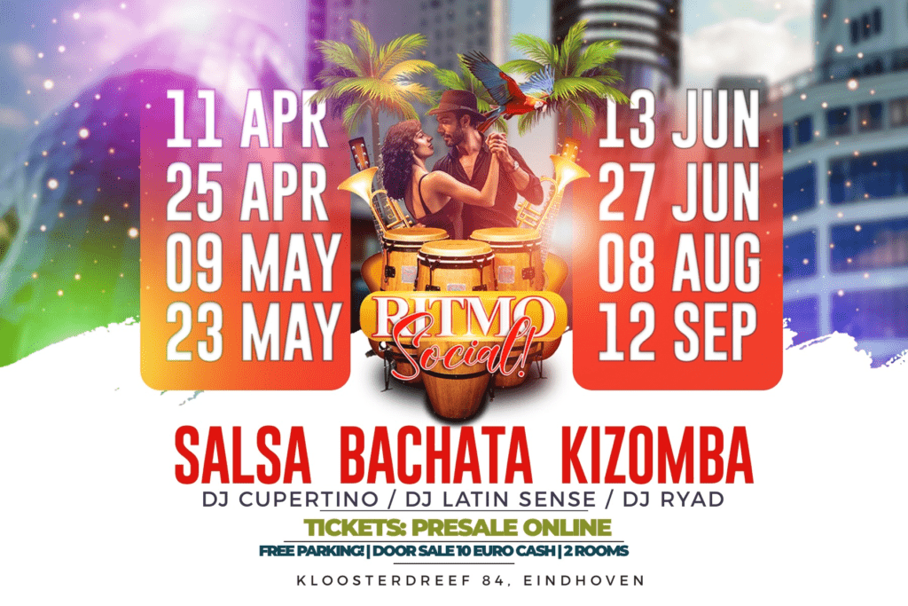 Data RItmo Social! april - September elke 2e en 4e zaterdag van de maand